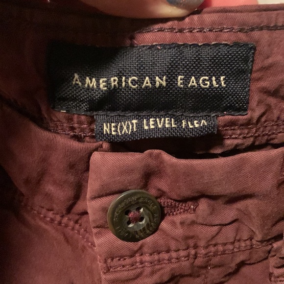 American Eagle Outfitters Next level flex men's 28 x 30Maroon cotton casual pant - Picture 2 of 4